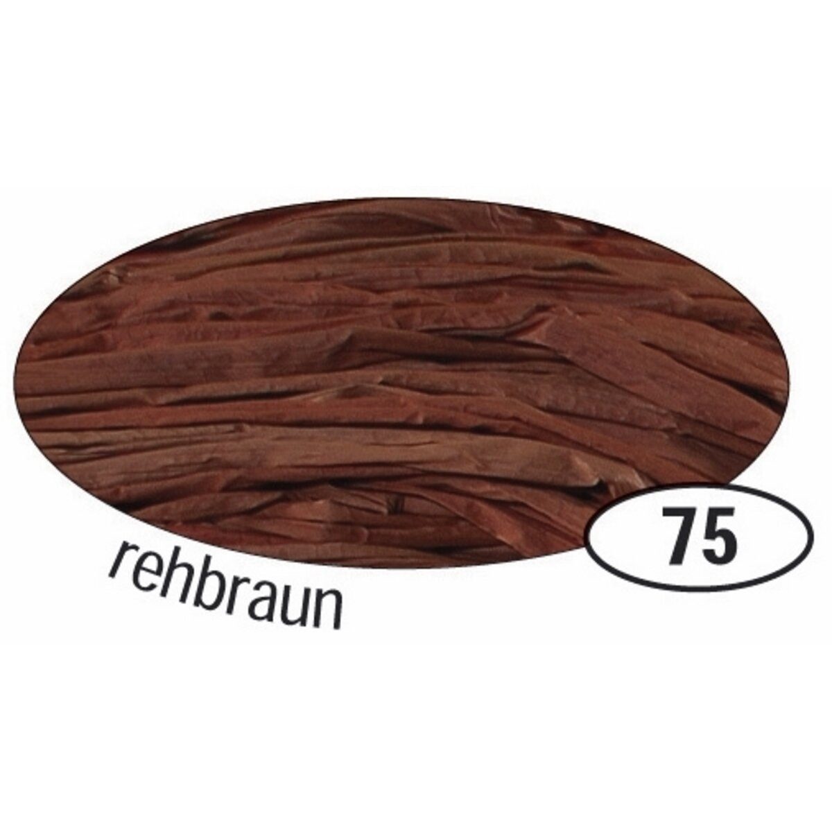 Folia Bastelfilz Naturbast Raffia - matt rehbraun 50 g.