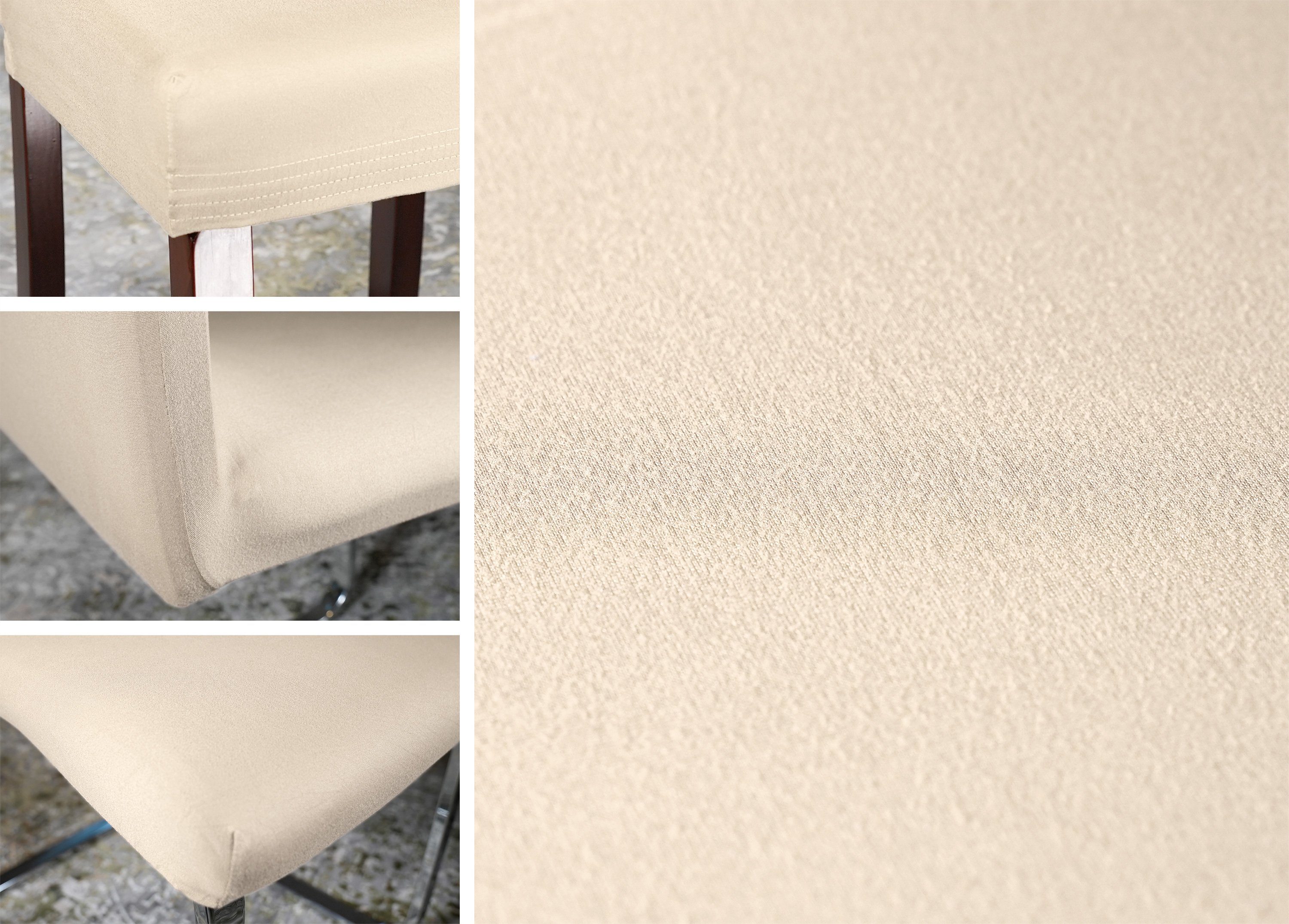 Beautex Stuhlhusse Mikrofaser Stuhlhusse, elastische Stretch Husse Bi-Elastic