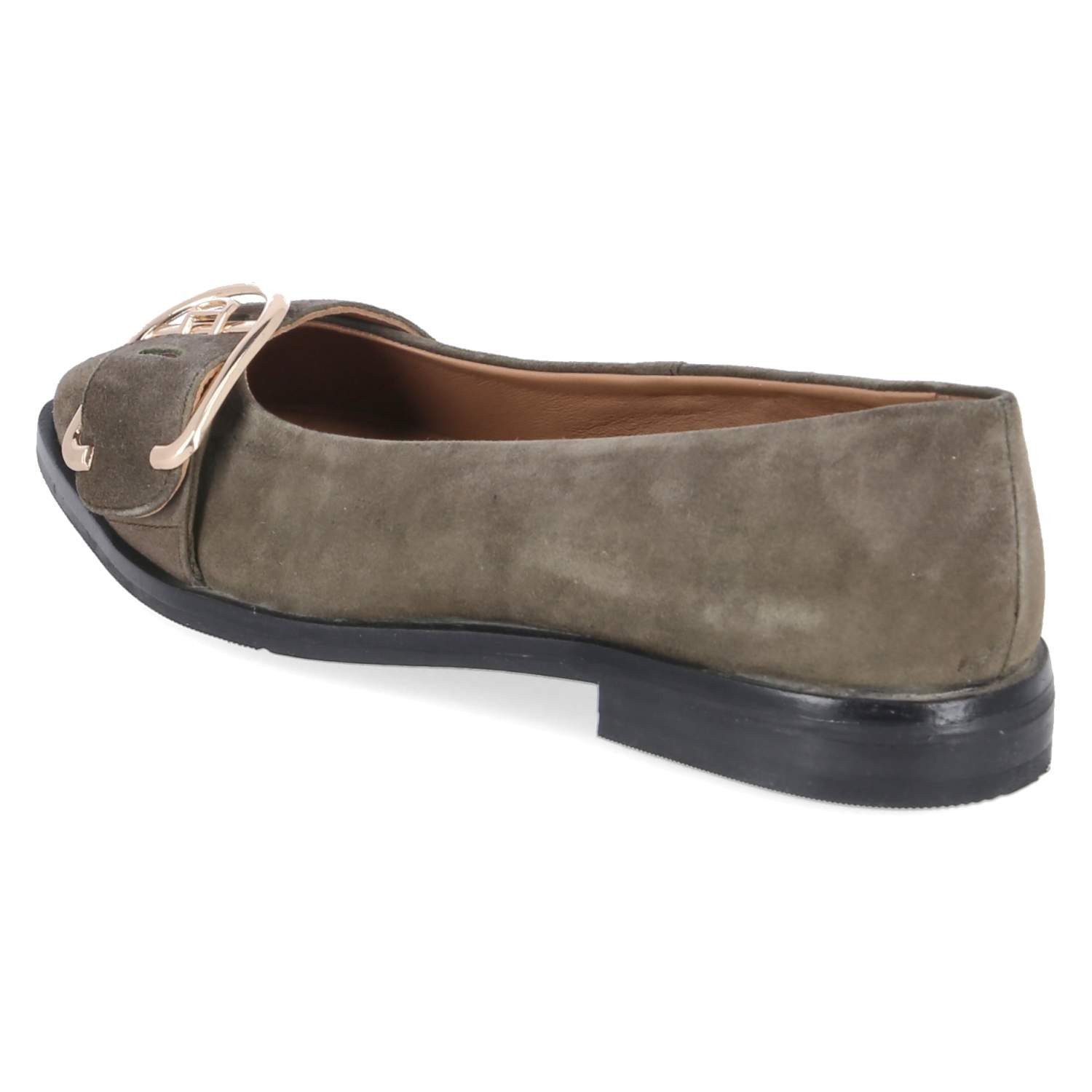 Copenhagen Studios Copenhagen Shoes CS8921-099 Army Damen Rauleder gruen Ballerina