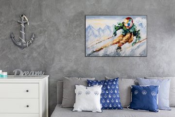 KUNSTLOFT Gemälde Adrenergic 90x60 cm, Leinwandbild 100% HANDGEMALT Wandbild Wohnzimmer