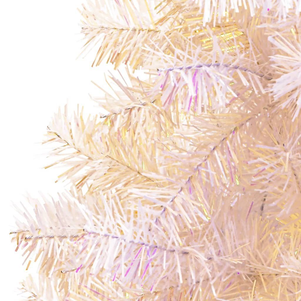 furnicato Weihnachtsbaum Schillernde 240 Künstlicher cm Spitzen PVC Weiß