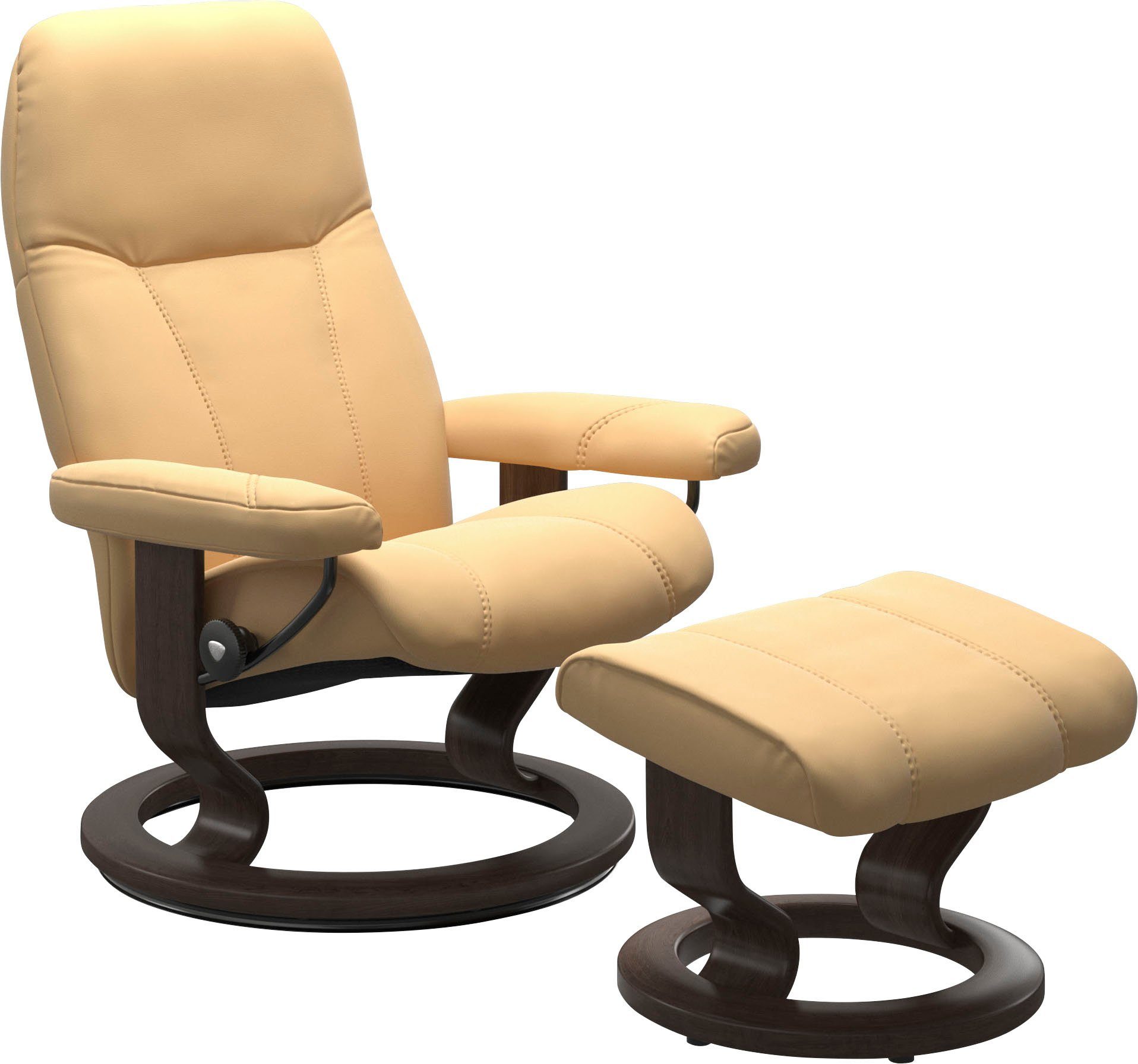 Wenge Gestell Relaxsessel mit mit mit Base, Hocker, Consul Hocker), (Set, Stressless® Classic L, Größe Relaxsessel