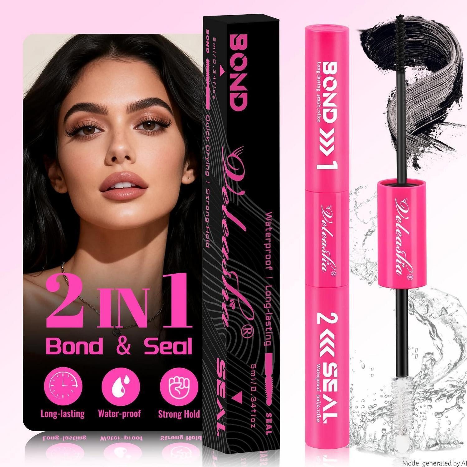LuxusKollektion Augenlid-Tape Wimpernkleber schwarz 72h hypoallergen