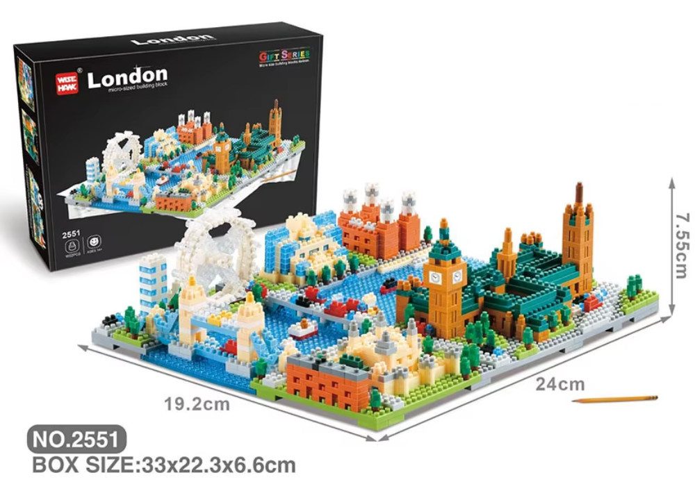 Tinisu London Skyline Bausatz Modell Klemmbausteine Micro-Bricks Bausteine Konstruktions-Spielset