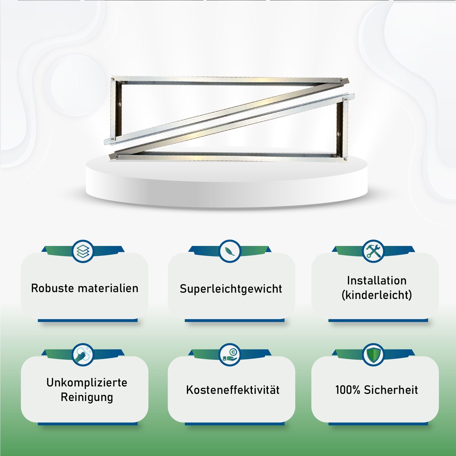 Montage-Kit Flachdach PV 2 SÜD Module Aufständerung für EPP.Solar Premium Montagesystem für