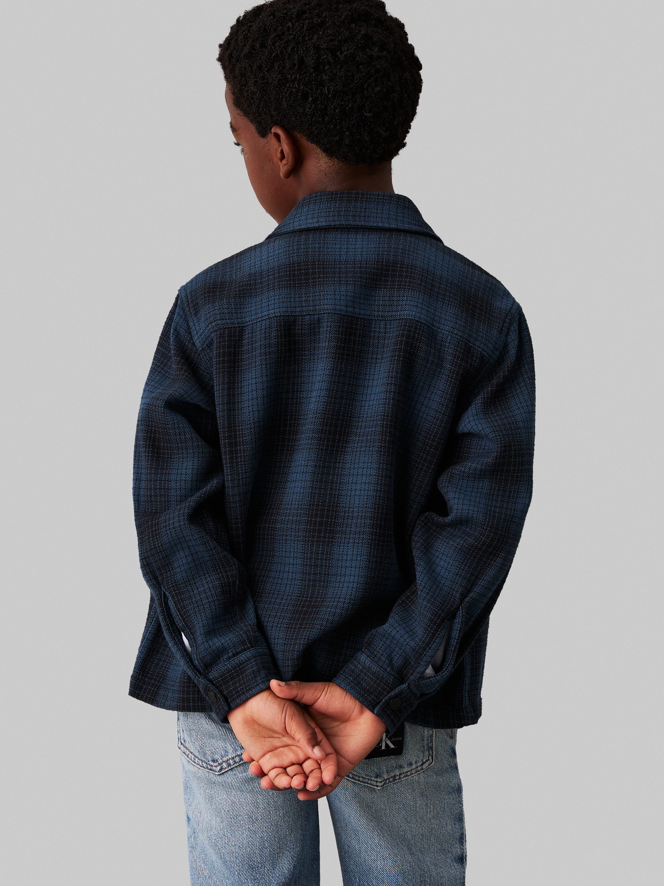 Calvin Klein Jeans Langarmhemd Textured Checked günstig online kaufen