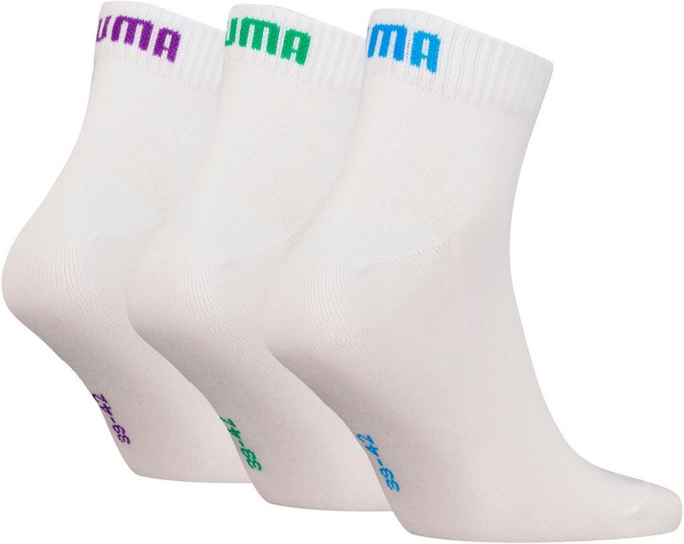 PUMA Kurzsocken Unisex PUMA UNISEX QUARTER PLAIN (Packung, 3-Paar)  Sneakersocken