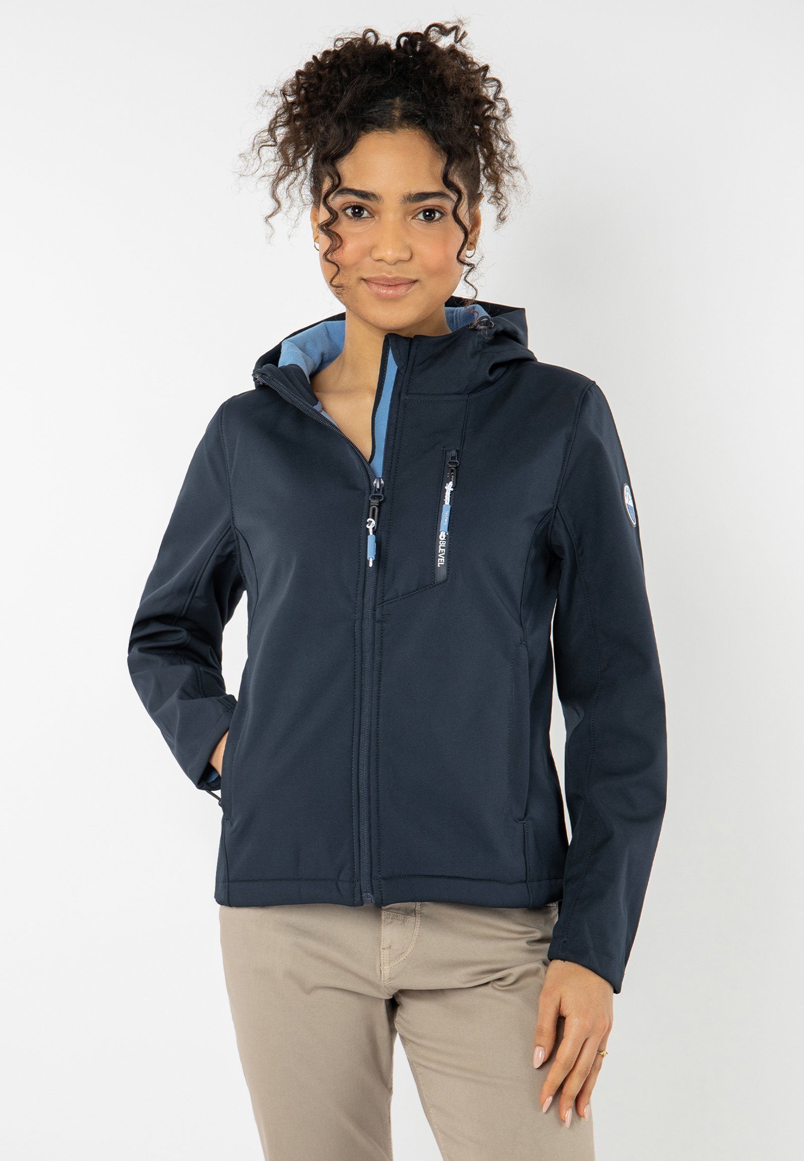 SUBLEVEL Softshelljacke Softshelljacke mit Microfleece dark-blue