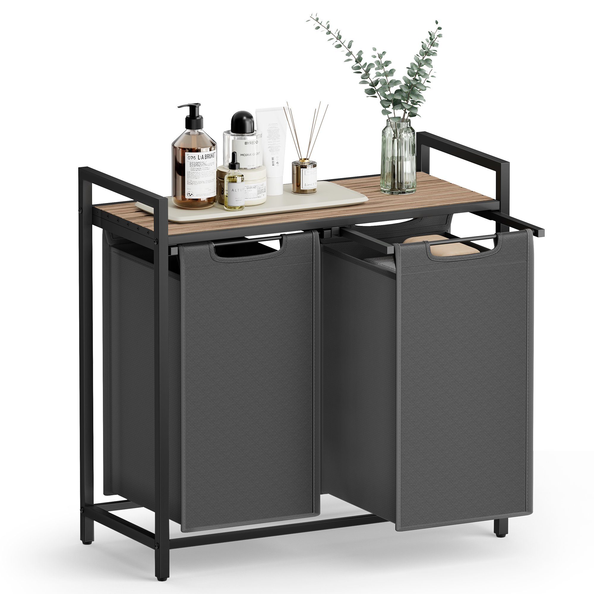 VASAGLE Wäschekorb, 2 Wäschesäcke aus Oxford-Gewebe, abnehmbar, 2 x 46 L günstig online kaufen