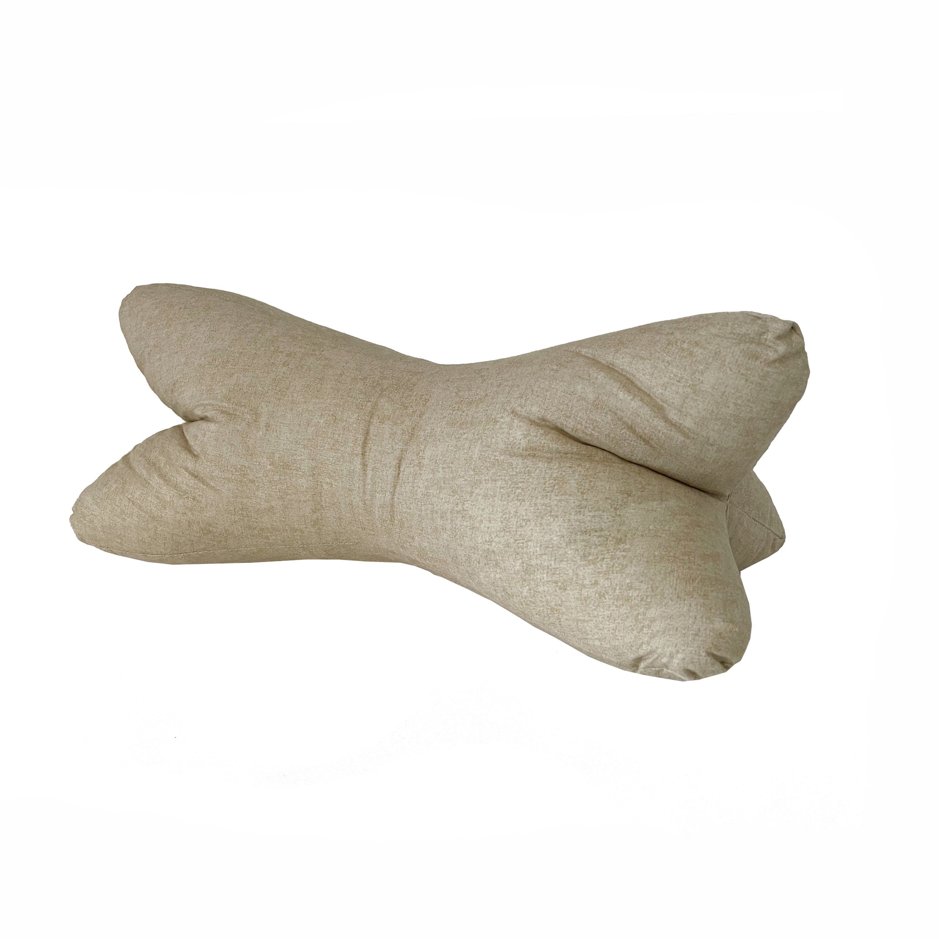 Dr. Berger Nackenkissen Leseknochen Beige Natur 40 x 16 cm günstig online kaufen
