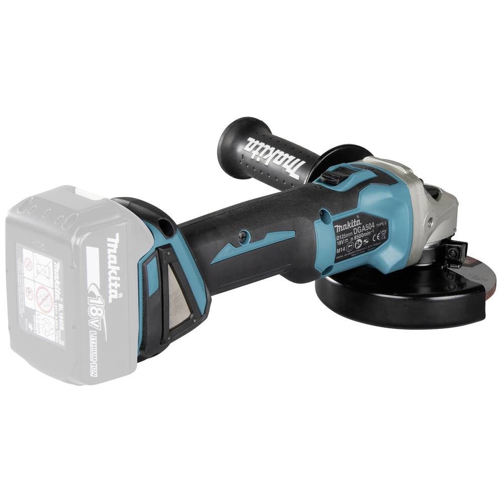 Makita Winkelschleifer Akku-Winkelschleifer 18V (ohne Akku, ohne Ladegerät DGA504Z, ohne Akku – Bild 5 von 5