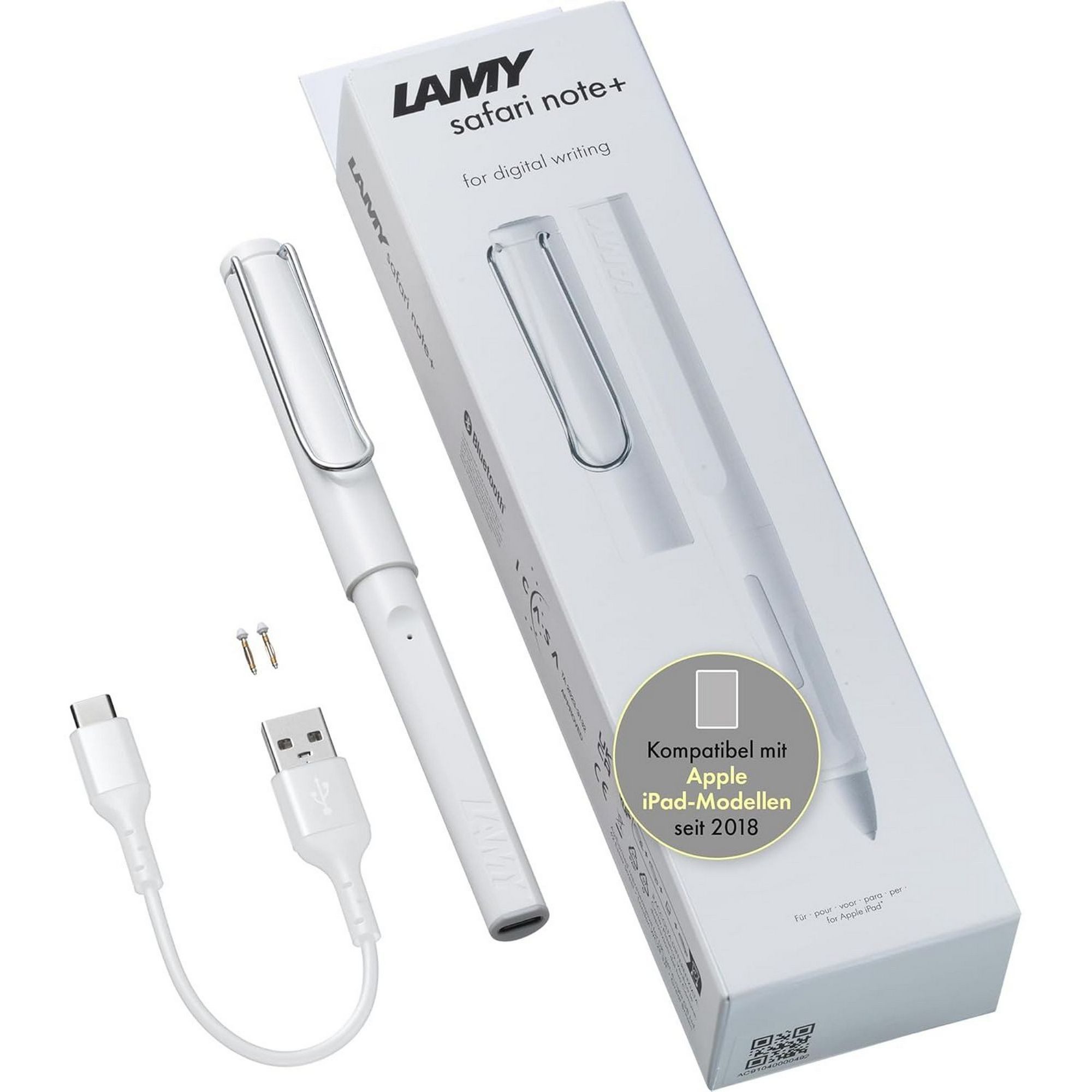 LAMY Eingabestift LAMY Safari Note+ weiß iPad Stift Stylus Pen Palm ergonomisch bis 10 S