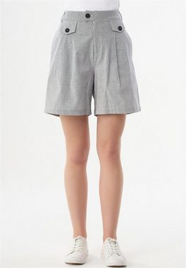 ORGANICATION Shorts Women's Striped Shorts in Shadow/Off White