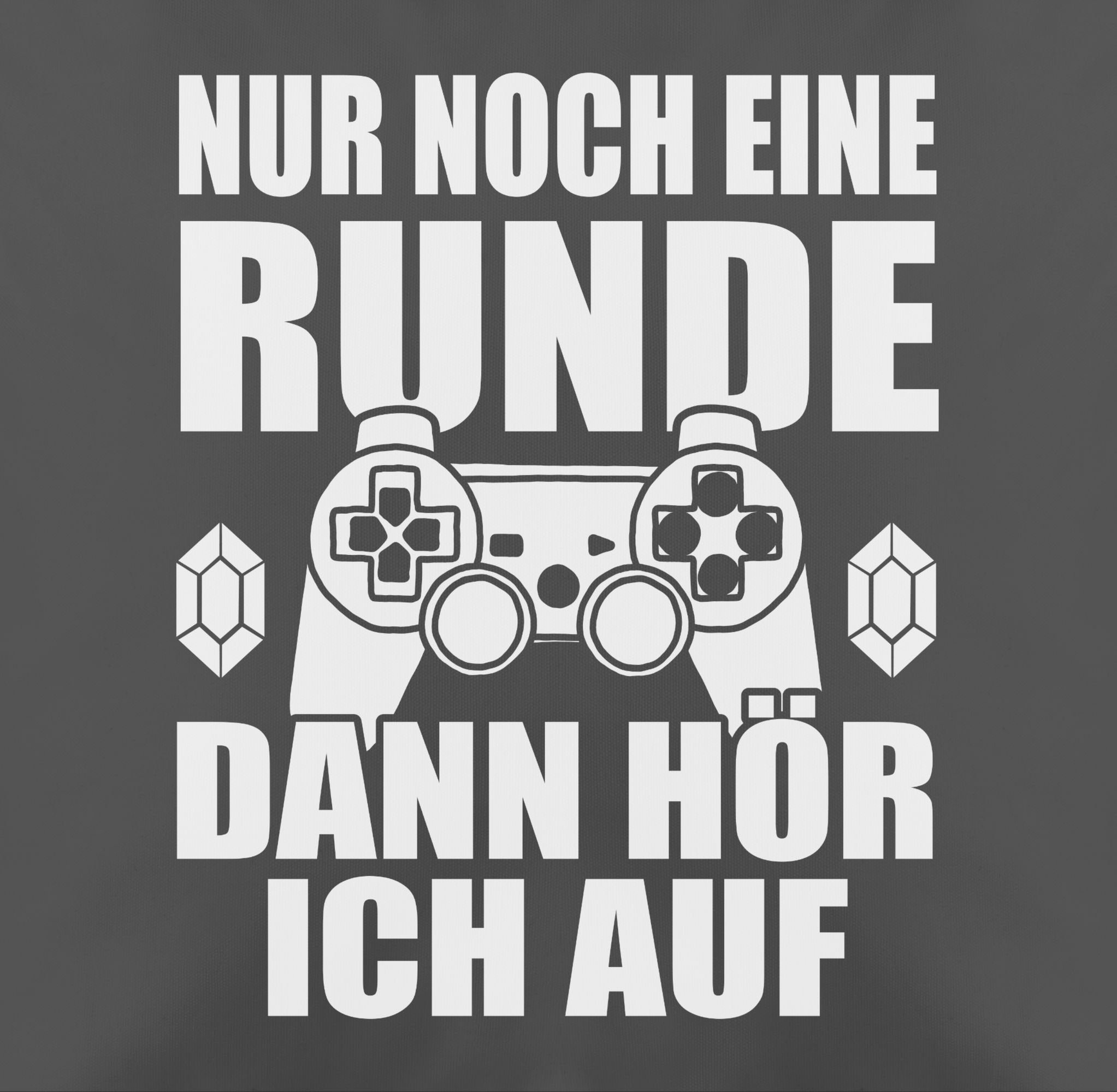 noch Dekokissen ich dann Runde hör auf, Nur mit Deko-Kissen 1 Shirtracer Spruch eine Grau