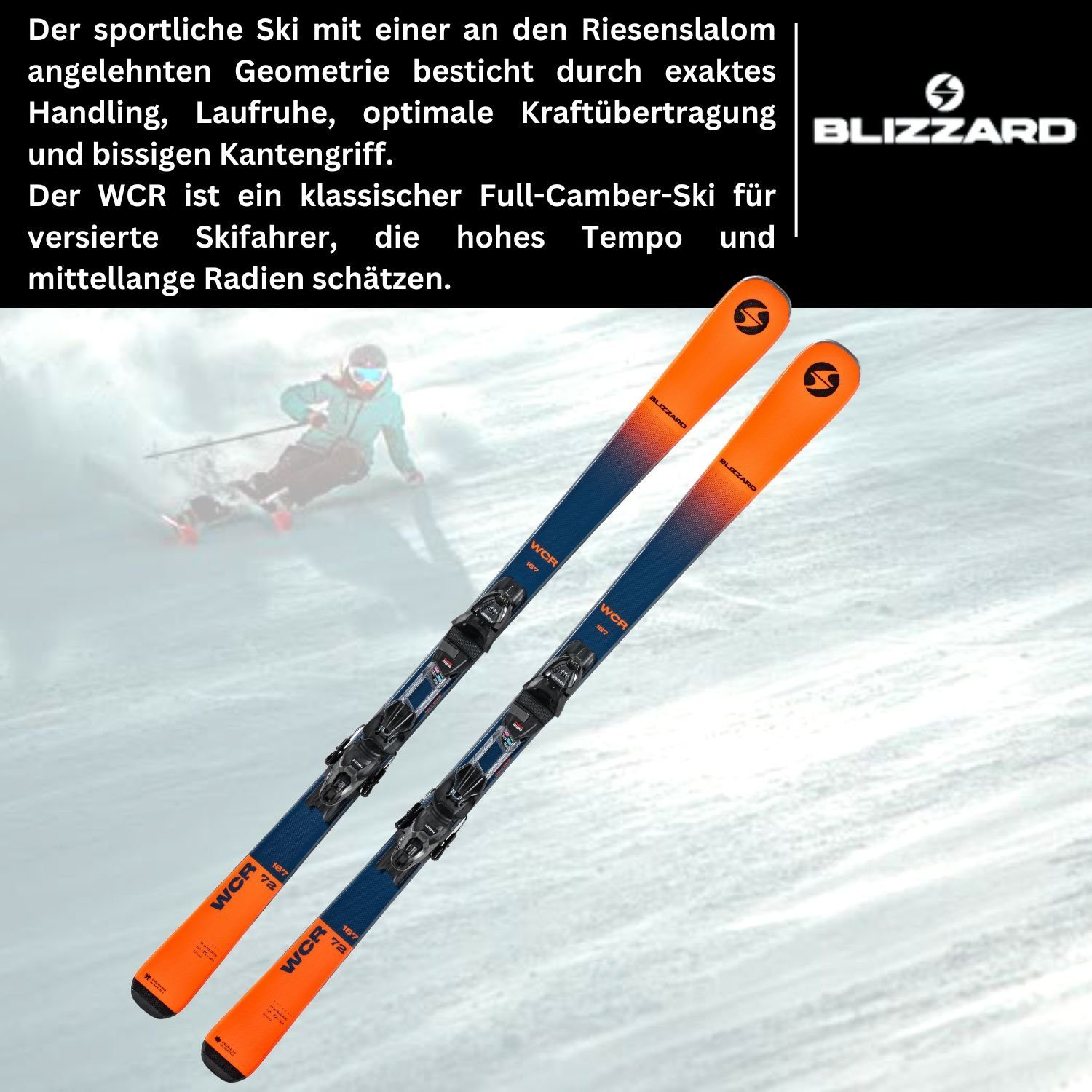 Z3-10 Bindung Ski, grau/blau Blizzard Full Rocker 10 Camber WCR + TLT Ski BLIZZARD Marker