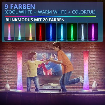 LED Stehlampe LED Stehleuchte Stehlampe Leuchte Stand Lichtsäule RGB Eckleuchte Fernbedienung, 8W