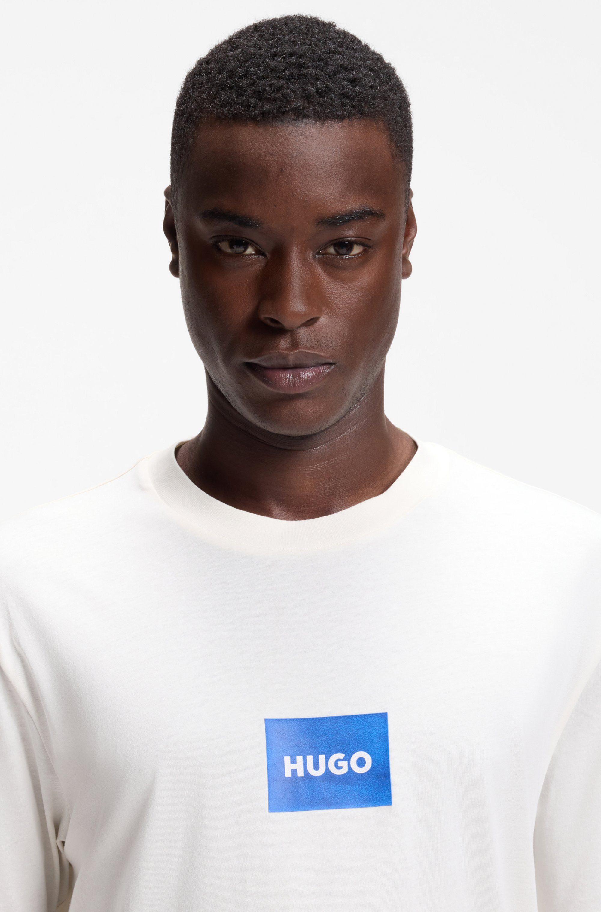 HUGO T-Shirt Regular Fit, Kurzarm, Hugo-Print