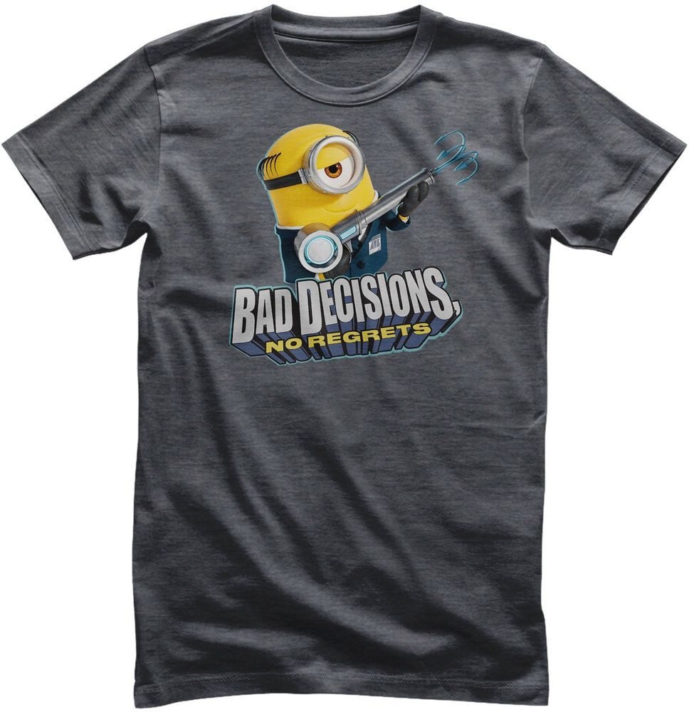 Minions T-Shirt Minions - Bad Decisions No Regrets T-Shirt