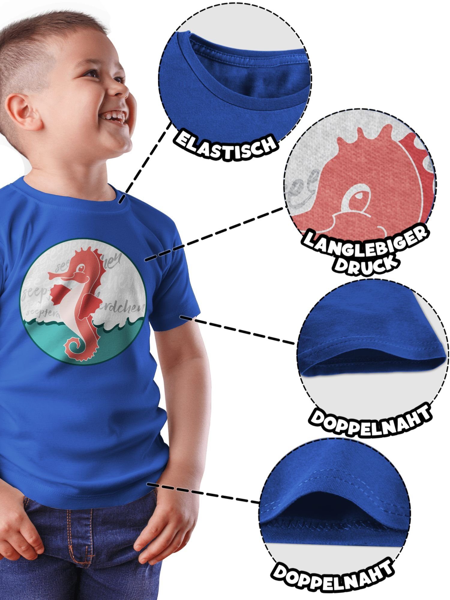 Kinder Kids (Gr. 92 - 146) Shirtracer T-Shirt Seepferdchen Abzeichen - Kinder Sport Kleidung - Jungen Kinder T-Shirt Sportkleidu