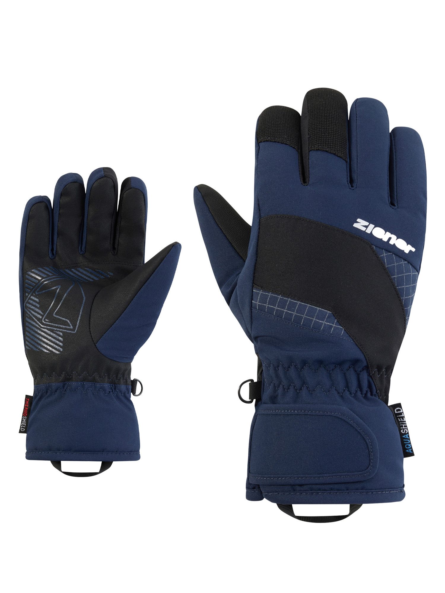 Ziener Skihandschuhe LUUKI-Z AQUASHIELD® JUNIOR wasserdicht, winddicht, atmungsaktiv, warmes Fleece Futter