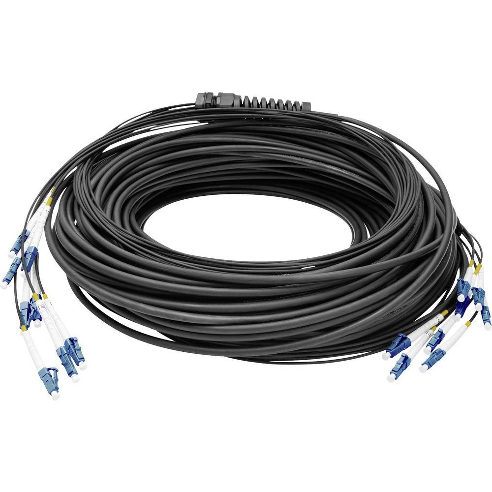 Digitus Vorkonfektionierte Glasfaser Universal Breakout Kabel Glasfaserkabel, Halogenfrei, Flexibel, runder Leiter