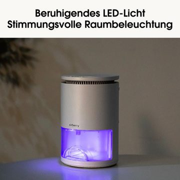 Ulife Luftentfeuchter airberry Kleiner Luftentfeuchter mit Autoabschaltung, für 15 m³ Räume, Tank 1,00 l, LED-Licht