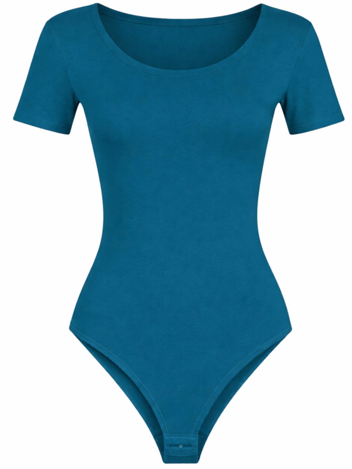 Evoni Body für Damen Kurzarm T-Shirt-Body mit Rundhals