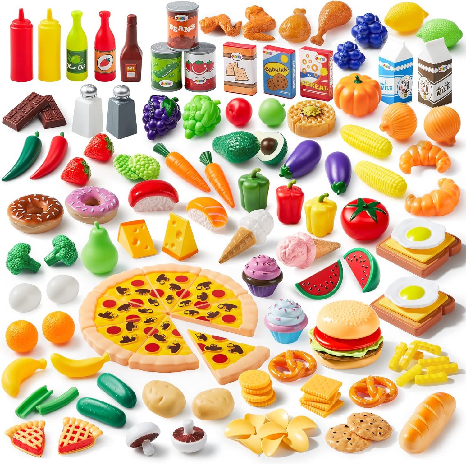 JOYIN Spiellebensmittel 135 Stück Küchenspielzeug Set, günstig online kaufen