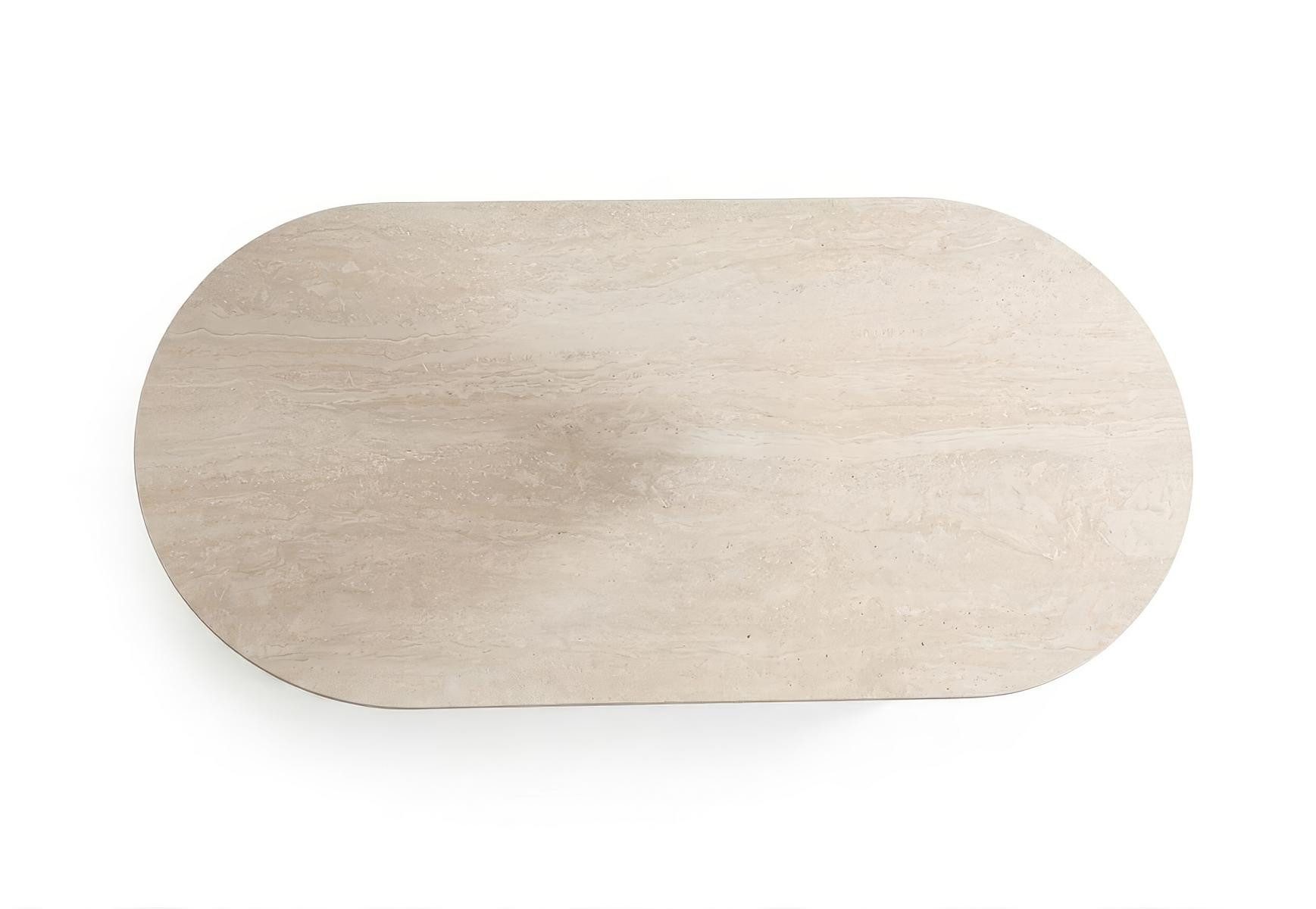 JVmoebel Esstisch Esstisch Modern Beige Edel Kuechentisch Speisetisch Massivholz Oval, Made in Europa