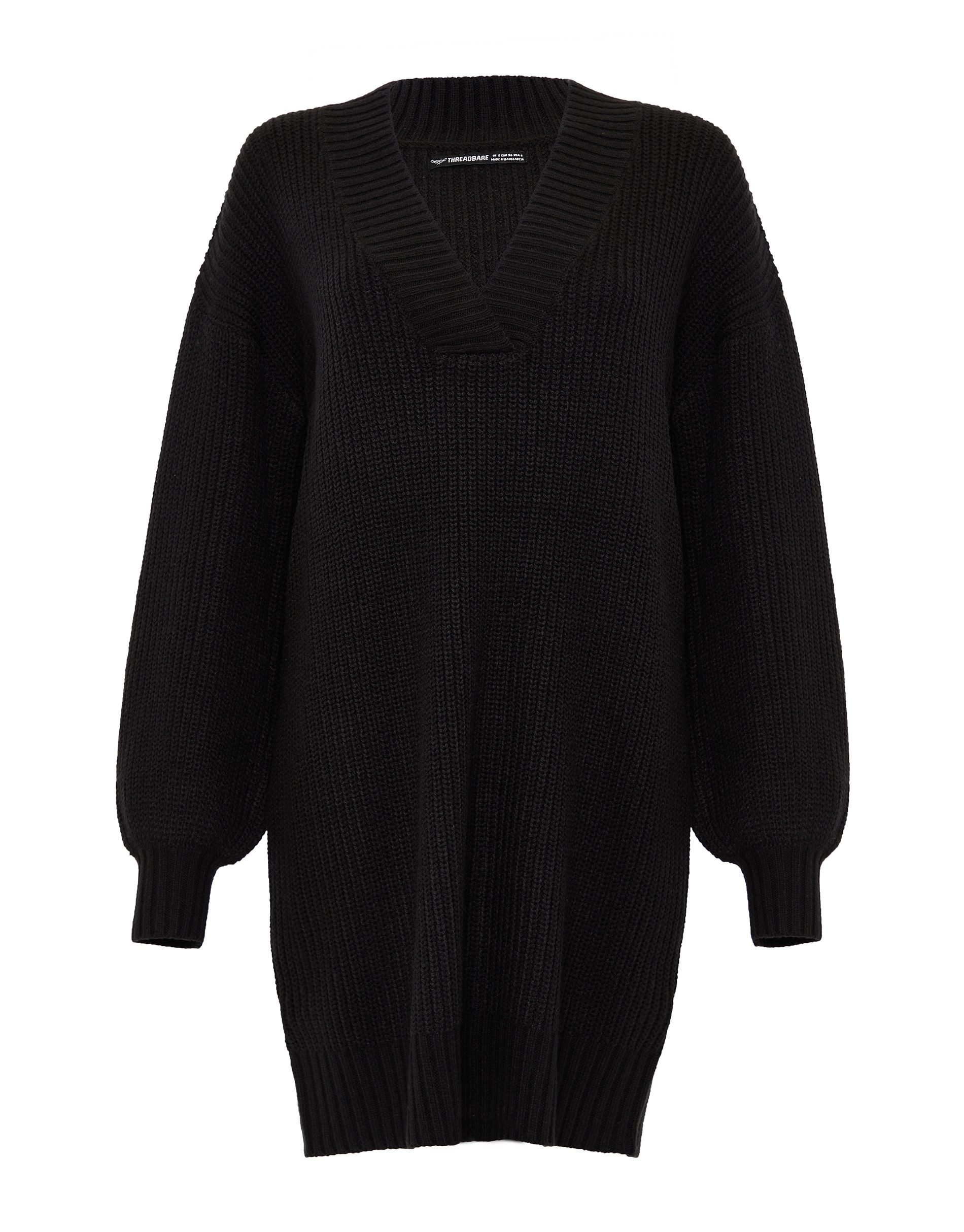 Threadbare Jerseykleid Adeline (1-tlg) mit femininem V-Ausschnitt