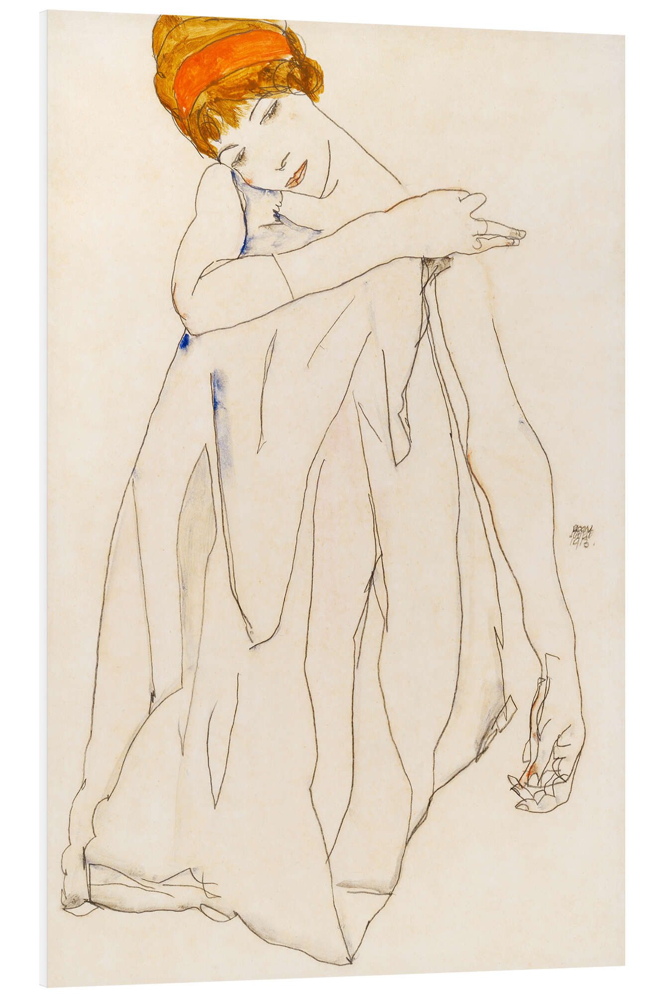 Posterlounge Wandbild Die Tänzerin, Egon Schiele, erhältlich als Poster, Leinwandbild, Wandsticker oder Acrylglasbild