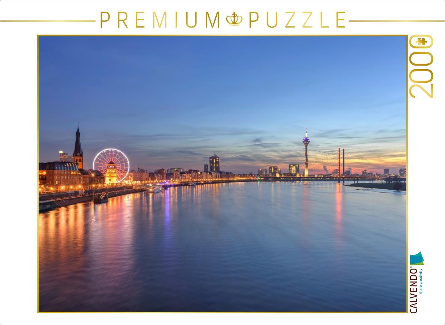 CALVENDO Puzzle CALVENDO Puzzle Düsseldorf Skyline, 2000 Teile Lege-Größe 90 × 67 cm, 2000 Puzzleteile