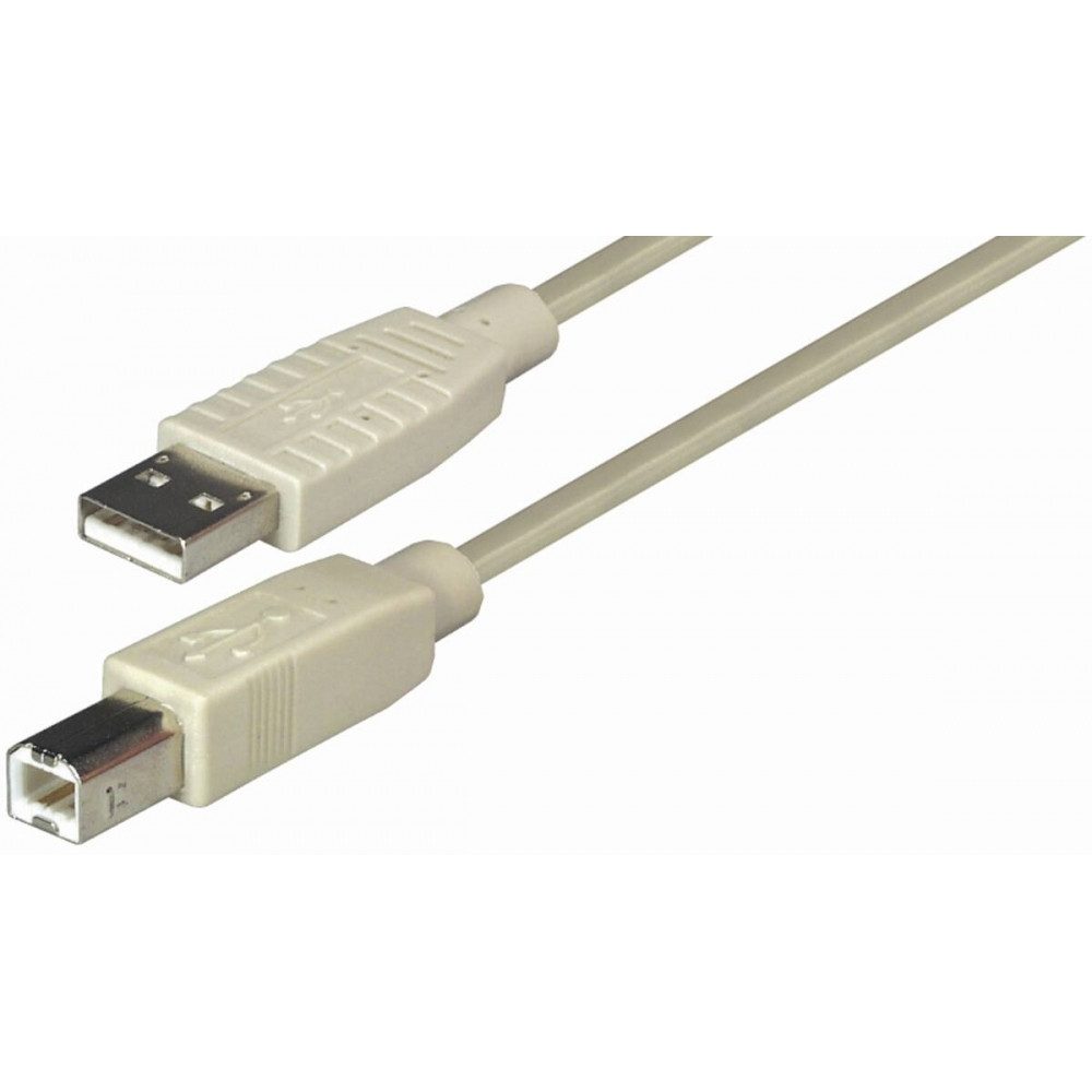 Transmedia Transmedia C 142 HL USB-A auf USB-B Kabel. Computer-Adapter USB-Standardtyp A, Stecker, USB-Stecker Typ B zu Kabel, Doppelt geschirmt