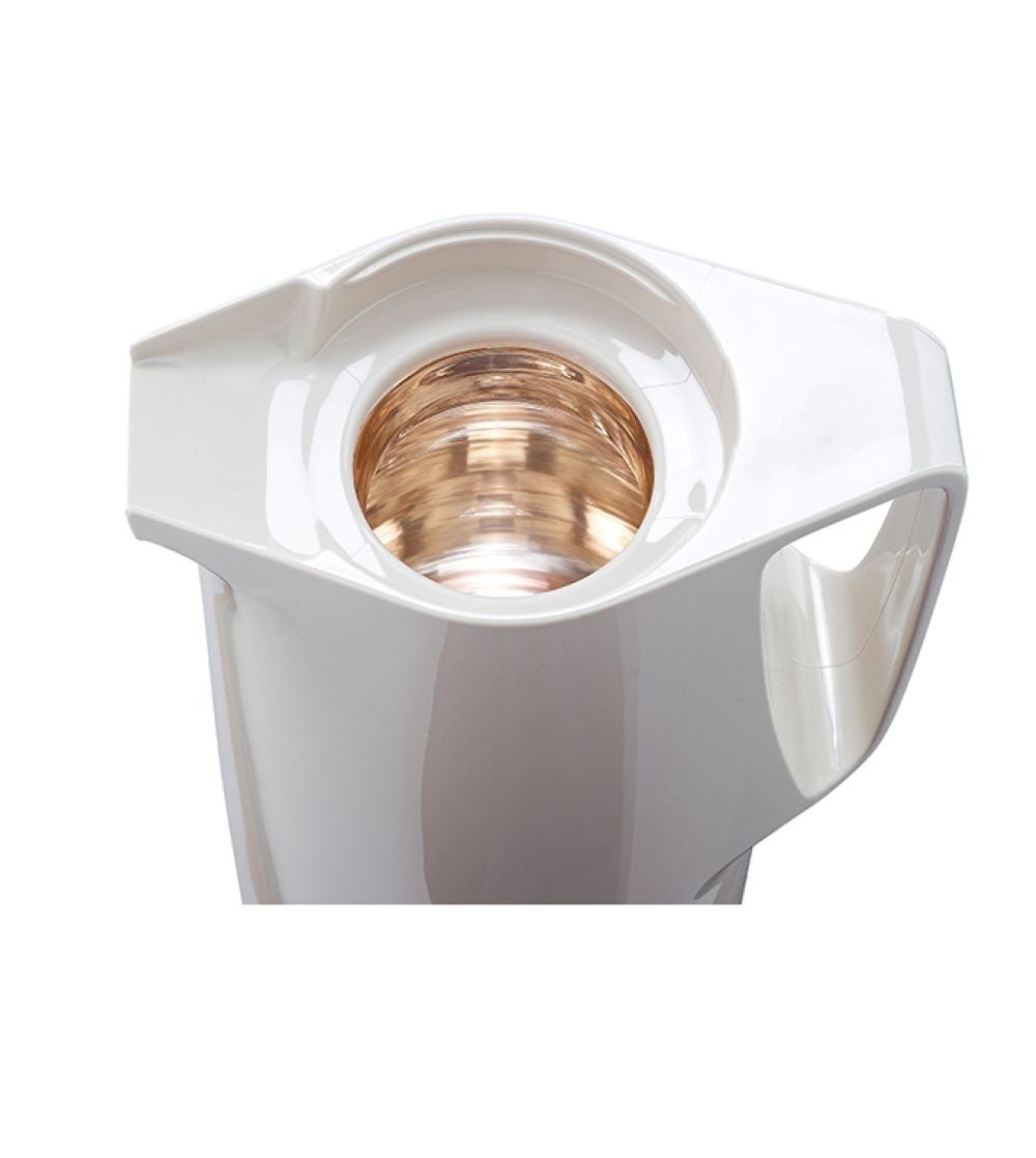 ROTPUNKT Isolierkanne 1,0 Liter Glaseinsatz I hochwertig I langlebig Ivoller Geschmack 760, 1 l, (Latte Macchiato), Glaskolben aus doppelwandigem Rosalin-Glas