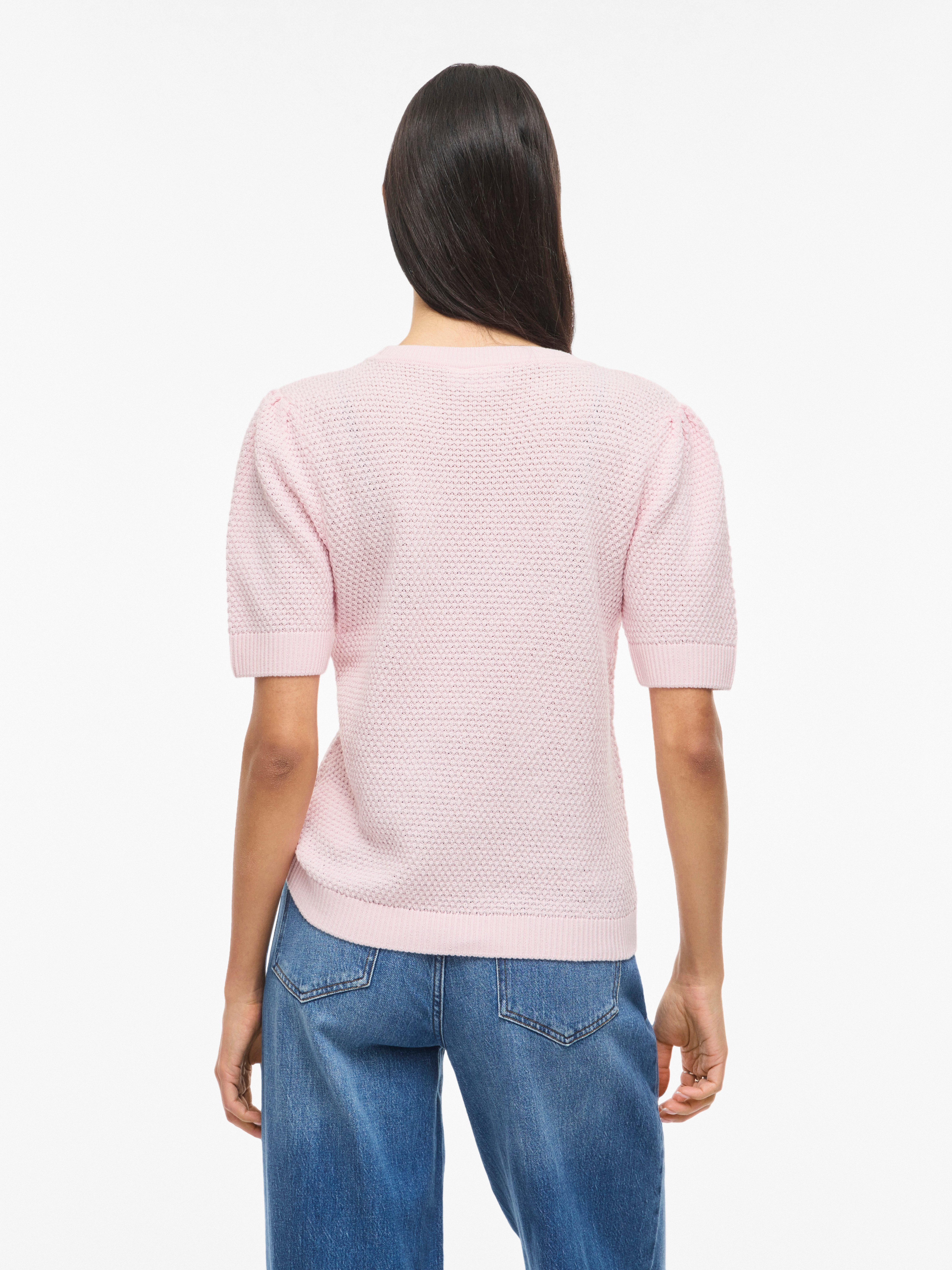 Vila Kurzarmpullover VIDALO O-NECK S/S KNIT TOP - NOOS