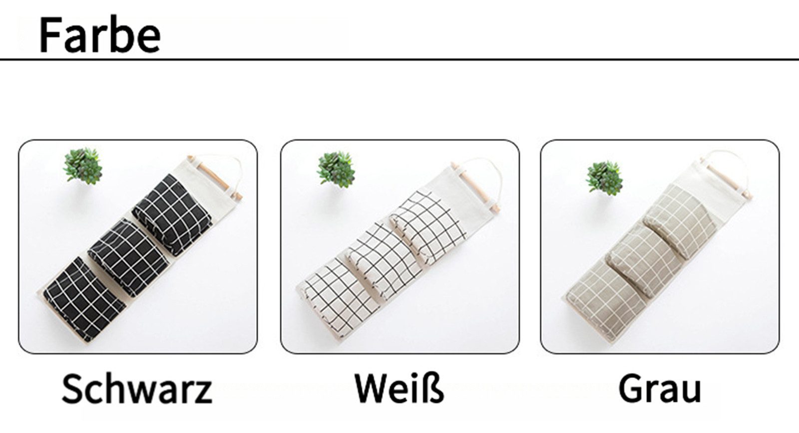 Jumpeak Hängekorb hängeaufbewahrung,hängeorganizer,hängeorganizertür,Aufbewahrungstasche (Komplettes Set, 1-teiliges Set), Drei-Taschen-Design,Maschinenwaschbar,Wasserdichte Beschichtung