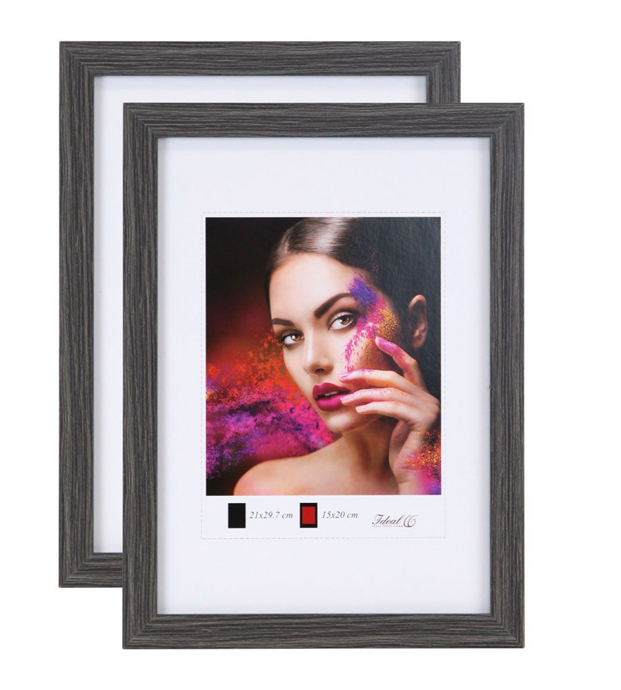 IDEAL TREND Bilderrahmen 2er 3er 5er Set Holz Bilderrahmen Lifestyle Plexi Foto Rahmen Collage, für 2 Bilder (2 St), Holz Bilderrahmen mit Papiereinleger und Kunststoffglas