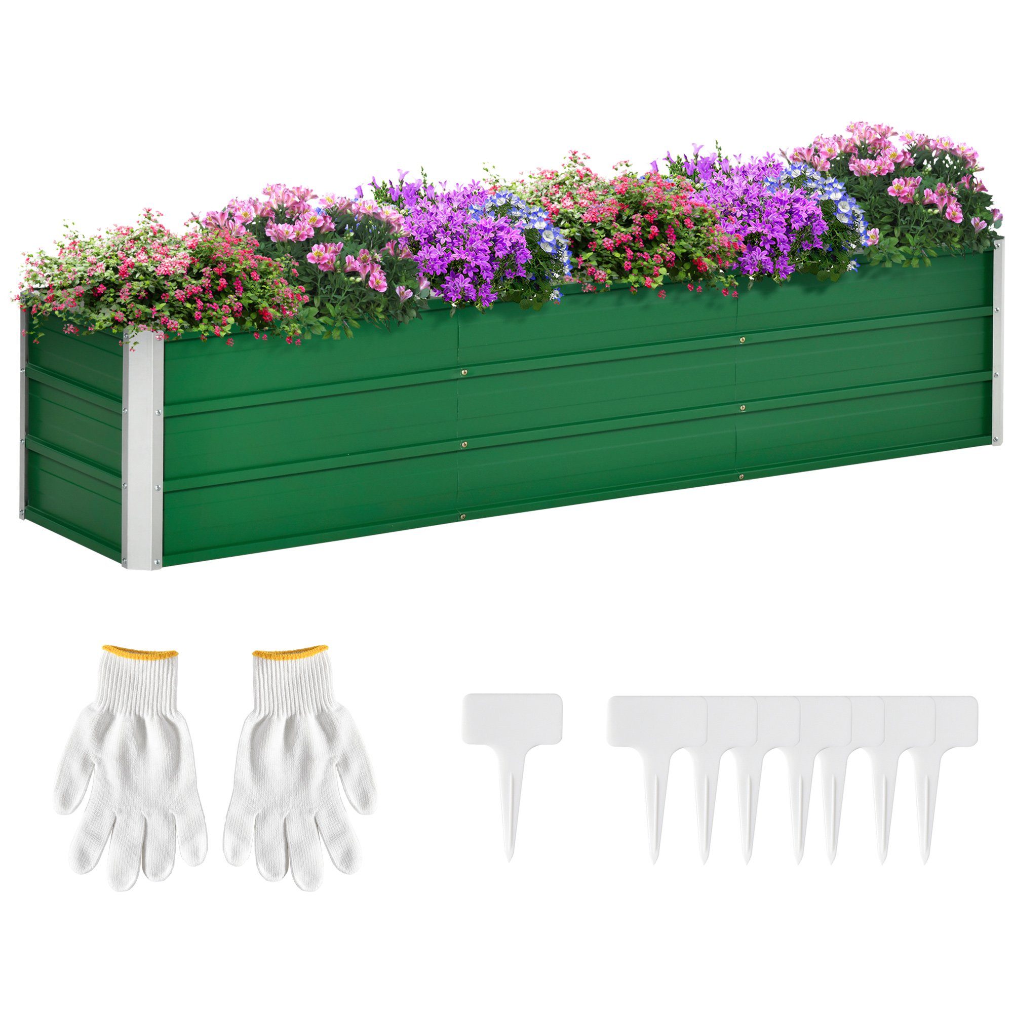 Outsunny Hochbeet Gartenbeet, Pflanzkasten aus Stahl günstig online kaufen