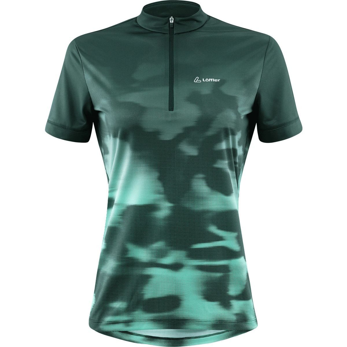 Löffler Radtrikot Women Bike Shirt Half Zip Nebula Leichtes, schnelltrocknendes Fahrradtrikot mit Half-Zip und
