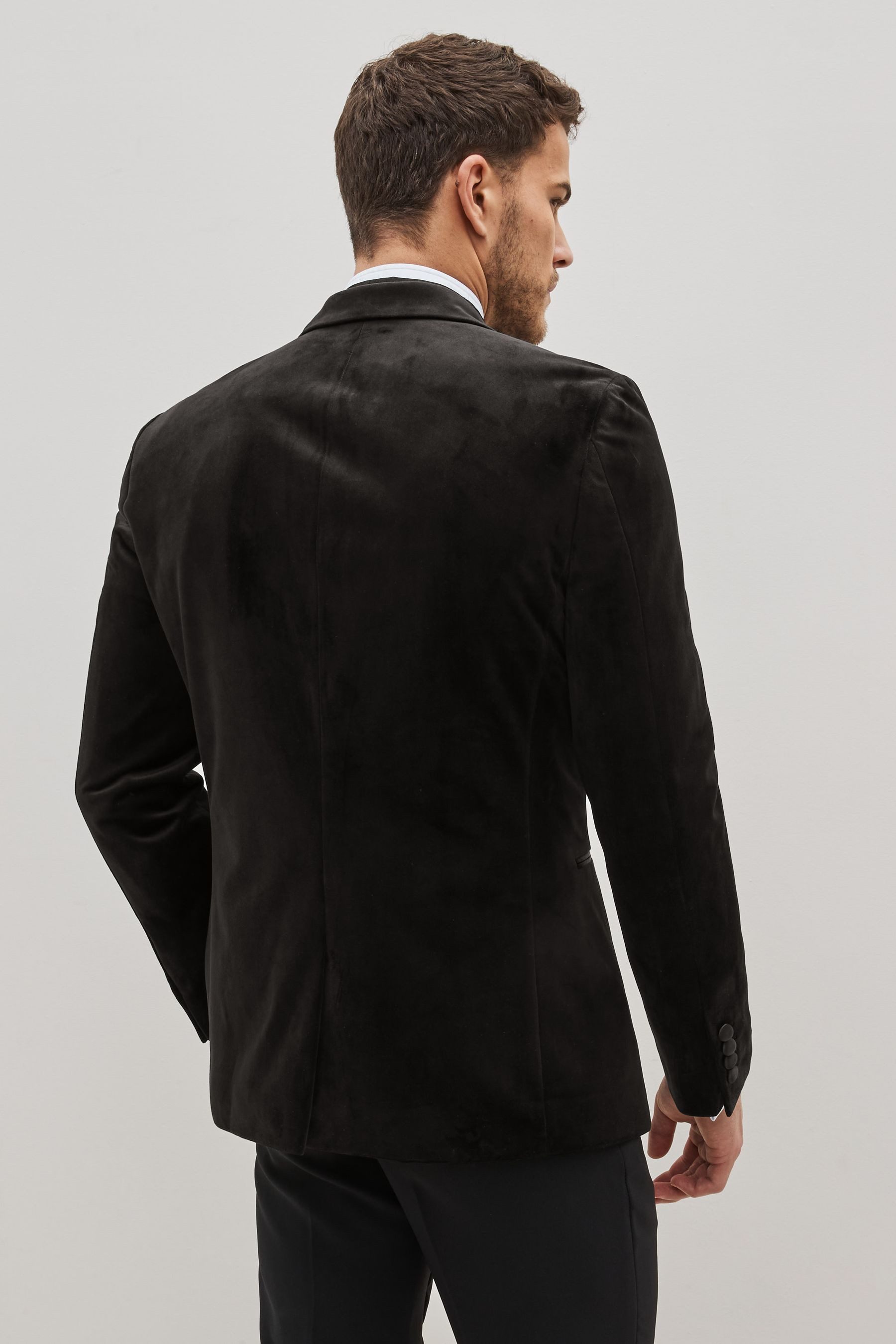 Next Sakko Slim Fit Blazer aus Samt (1-tlg) – Bild 2 von 5