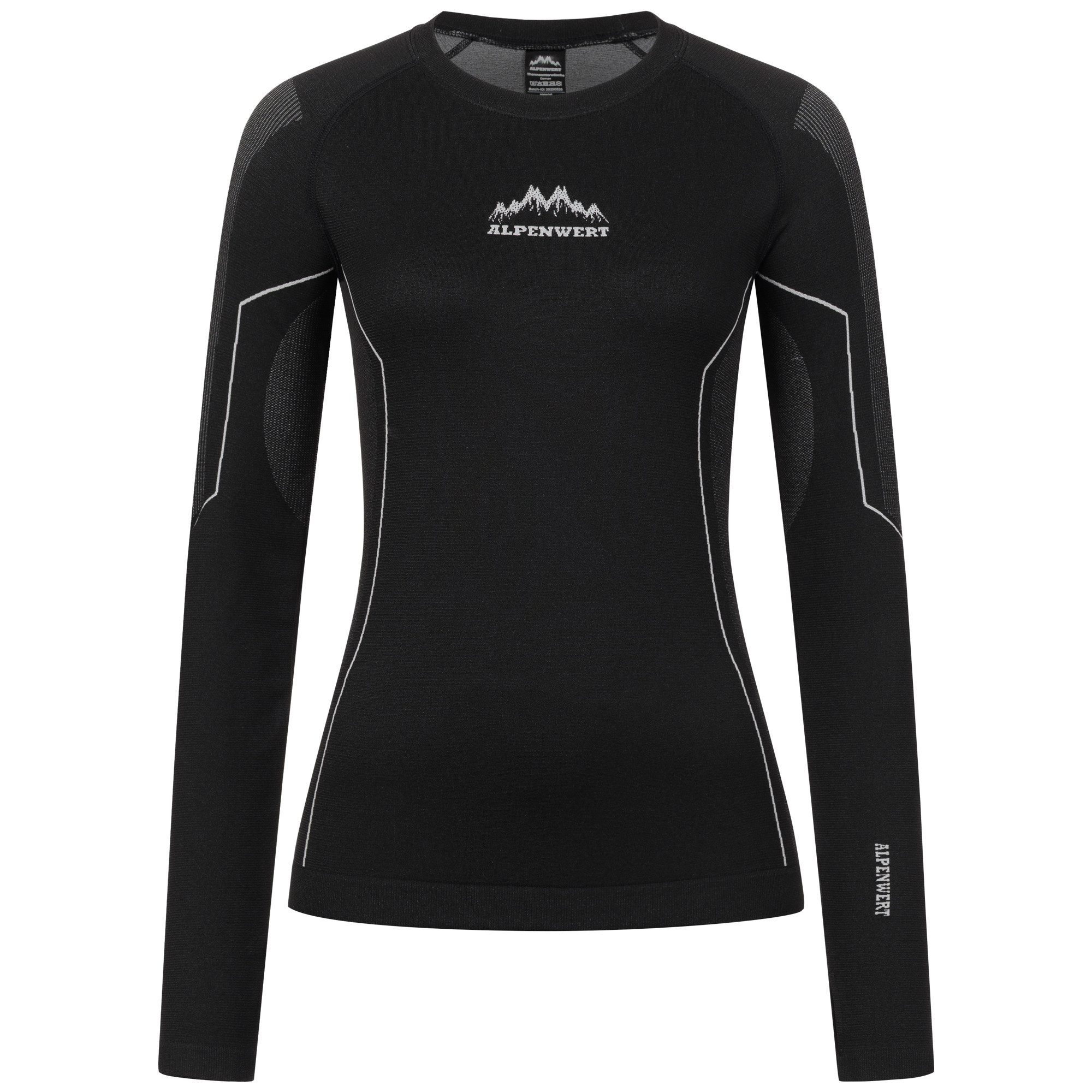 Alpenwert Thermounterhemd Damen Funktionsshirt, Baselayer aus recyceltem Polyester Wärmeisolierende Thermo-Technologie