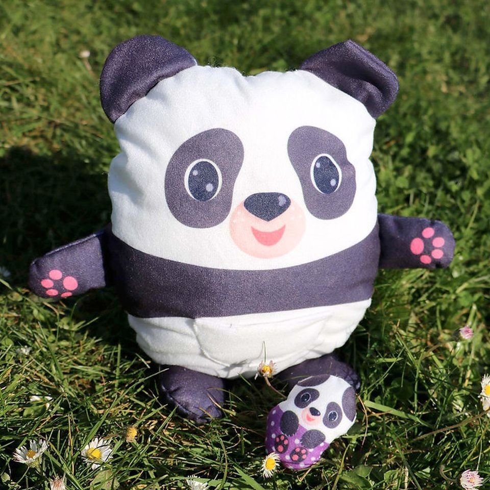 Kidifabrics Kreativset Stoffpanel für Plüschtier zum selbstnähen, inkl. Nähanleitung Panda
