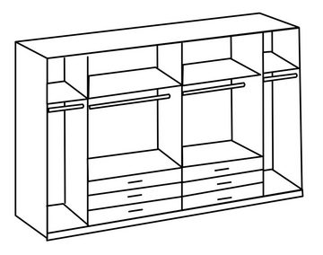 freiraum Drehtürenschrank Sumatra (BxH: 270x210 cm) in LACK WEISS mit 6 Schubladen und 6 Türen
