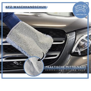 loyocar Reinigungshandschuh Waschhandschuh für Autopflege extrem saugstark mit 1780 GSM