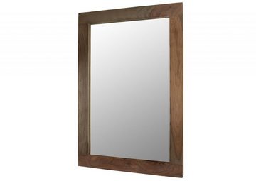 Massivmoebel24 Spiegel NATURE GREY (Moderner Massivholz Spiegel, geradliniges Design, grau geölt 118x3x80 Sheesham montiert)