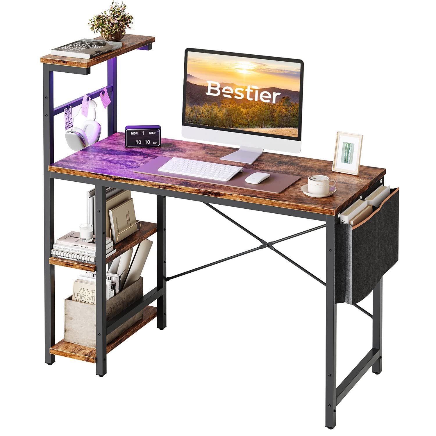 Bestier Computertisch Gamingtisch, Computertisch mit LED günstig online kaufen