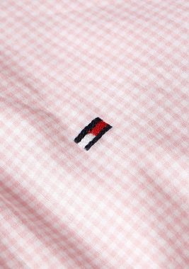 Tommy Hilfiger TAILORED Langarmhemd CL STRETCH MINI GINGHAM SF SHIRT mit Tommy Hilfiger Logo-Flag auf der Brust