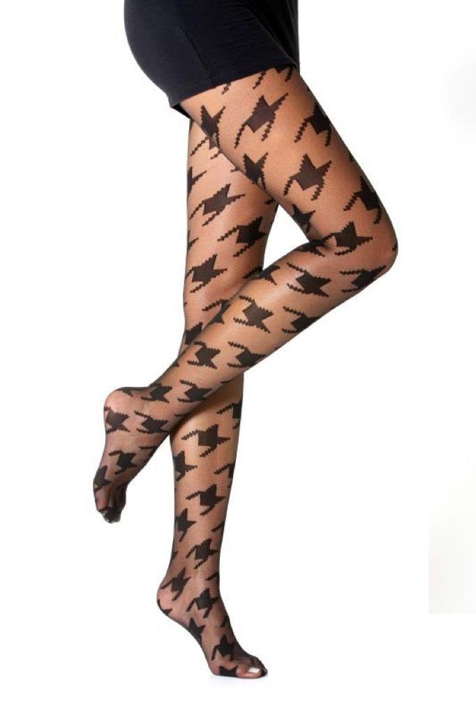 cofi1453 Feinstrumpfhose Damen Strumpfhose mit Muster Nero Frauen Hose Sock günstig online kaufen