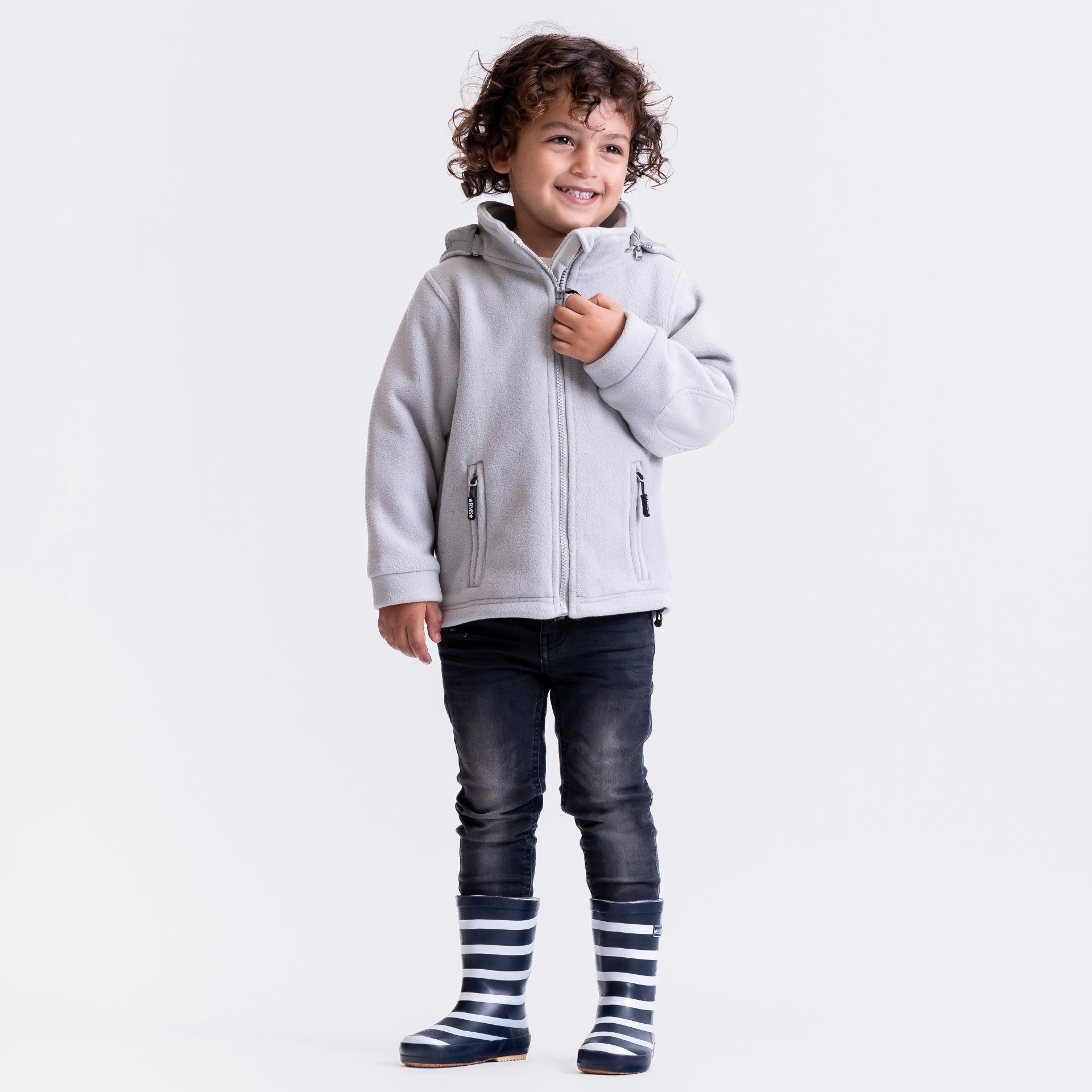 Kapuzenfleecejacke BMS Fleecejacke für Kinder