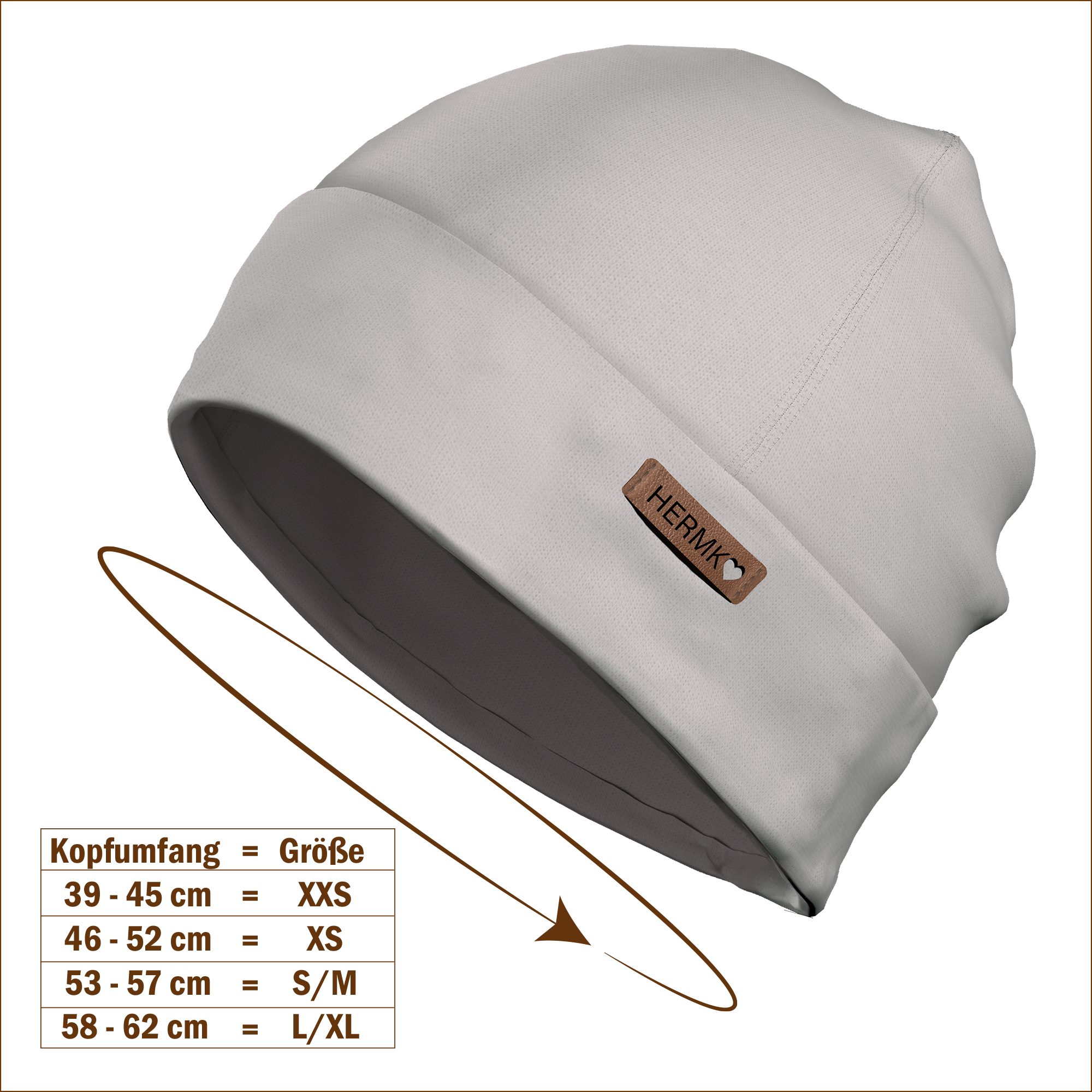 HERMKO Beanie 881910 Mütze für Damen und Herren aus 100% Bio-Baumwolle
